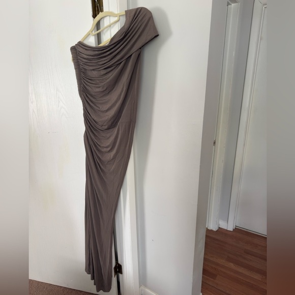 Alaïa Black Pipe Asymmetric One Shoulder Jersey Maxi Dress Evening NWT - Picture 9 of 14